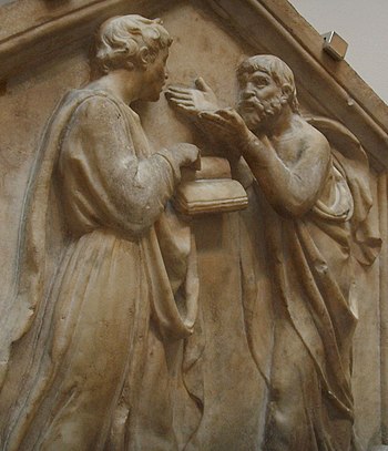 Фото: Скульптура головы Аристотеля — копия работы Лисиппа, Лувр.